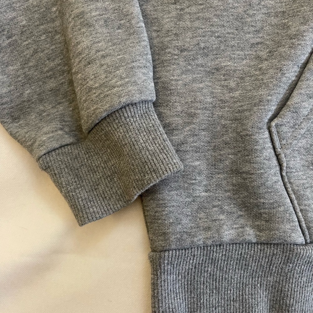 Puma Hoodie Men’s M Sweatshirt Heather Gray Black Logo Pullover - Picture 5 of 8